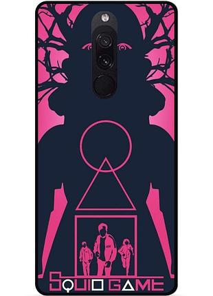 Силиконовый чехол бампер для xiaomi redmi 8 игра в кальмара squid game