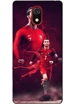 Силіконовий чохол бампер для samsung j6 j600 з малюнком ronaldo португалія роналдо