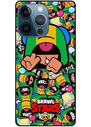 Чохол із героєм леон brawl бравл старс brawl stars для xiaomi samsung motorola nokia iphone zte oppo realme леон стикер