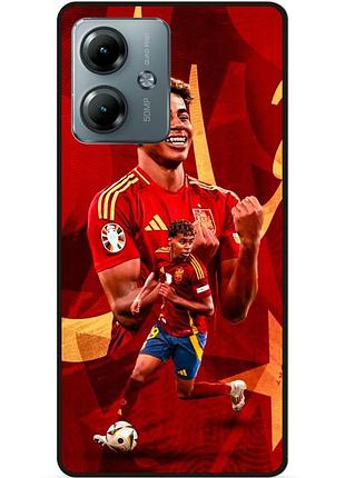 Силиконовый чехол бампер для motorola moto g14 с рисунком lamine yamal ламин ямаль