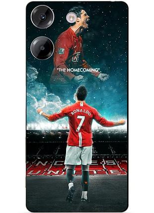 Силіконовий чохол бампер для tecno camon 20 pro з малюнком роналдо мю ronaldo