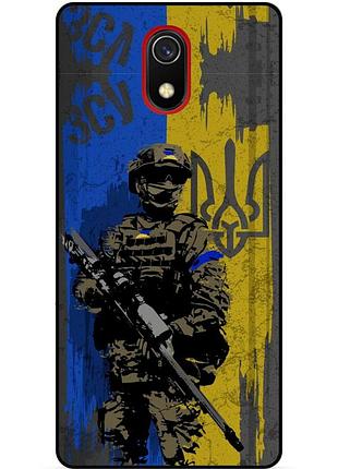 Силиконовый бампер чехол для samsung j6 j600 с рисунком зсу украина воин