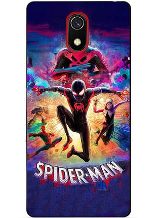 Силиконовый бампер чехол для samsung j6 plus spider man человек паук майлз моралес