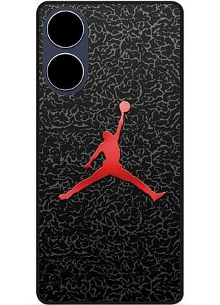 Чехол силиконовый бампер для oppo a17 с рисунком jordan джордан