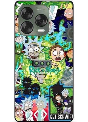 Силиконовый бампер чехол для zte nubia v70 design с рисунком rick and morty рик и морти