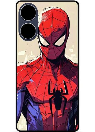 Силиконовый чехол бампер для oppo a17 с рисунком spider man человек паук