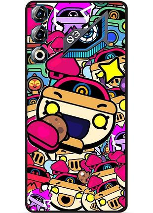 Силіконовий чохол бампер для zte nubia neo 3 gt 5g стікери бравл перл brawl