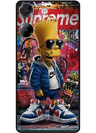 Силіконовий бампер чохол для tecno camon 20 pro з малюнком барт симпсон marvel simpsons