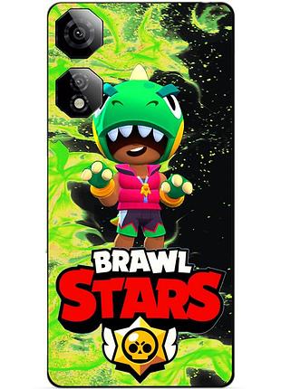 Силіконовий бампер чохол для zte nubia neo 2 5g з героєм бравл леон динозавр brawl