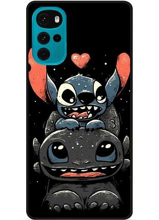 Силиконовый чехол бампер для motorola moto g22 с рисунком stitch стич