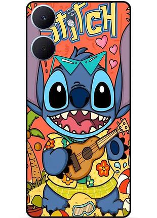 Чехол силиконовый бампер для oppo a5x с картинкой стич stitch