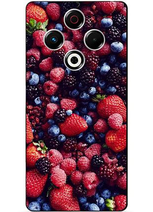 Силіконовий чохол бампер для tecno spark 30 (kl6) з малюнком ягоди