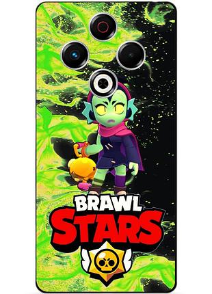 Чехол силиконовый бампер для tecno spark 30 (kl6) с героем бравл виллоу brawl