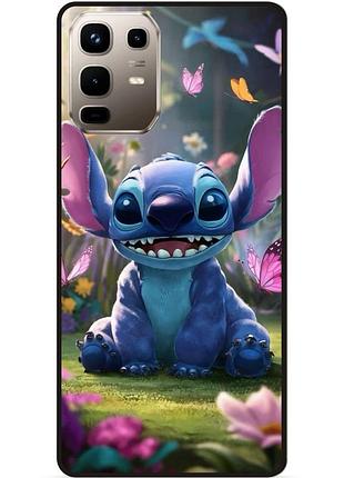 Силиконовый бампер чехол для infinix note 50 pro (x6855) стич и лило stitch