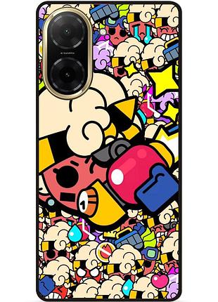 Силиконовый бампер чехол для xiaomi redmi a5 стикеры бравл мэйси brawl