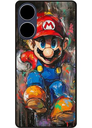 Чехол силиконовый бампер для oppo a17 с рисунком марио marvel mario