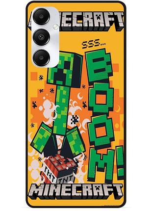 Силиконовый чехол бампер для samsung s24 plus стив minecraft крипер майнкрафт