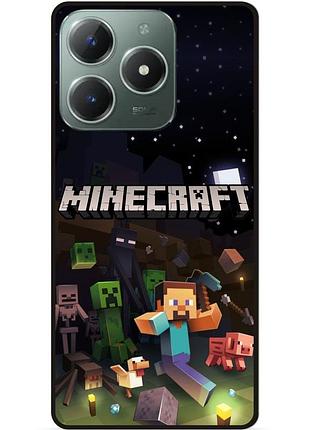 Силіконовий чохол бампер для tecno spark 20 pro гра майнкрафт minecraft