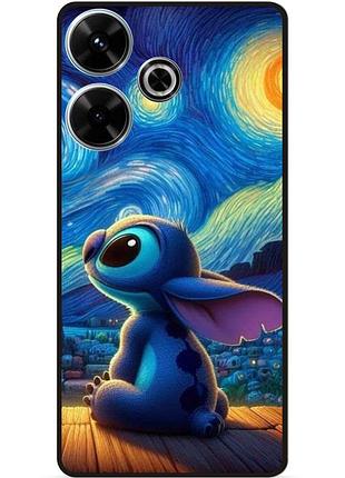 Силиконовый бампер чехол для tecno pova 6 neo stitch лило и стич