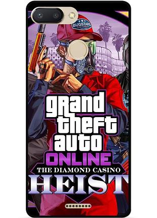 Силиконовый чехол бампер для xiaomi redmi 6 с картинкой гта gta
