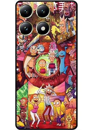 Силіконовий чохол бампер для xiaomi 14t з малюнком rick and morty рік і морті