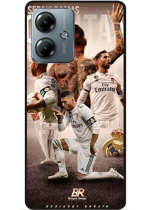 Чехол силиконовый бампер для motorola moto g14 с рисунком sergio ramos серхио рамос real madrid