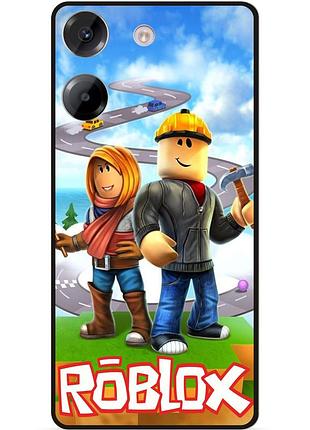 Силиконовый чехол для tecno camon 20 pro с картинкой roblox роблокс