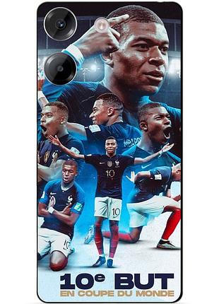 Силиконовый бампер чехол для tecno camon 20 pro с рисунком мбаппе франция mbappe