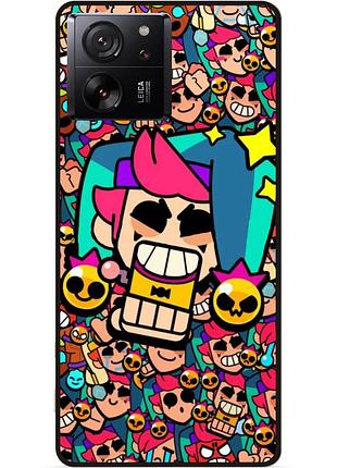 Силіконовий чохол бампер для xiaomi 13t pro стікери бравл честер brawl