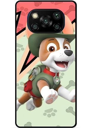 Чехол силиконовый для xiaomi poco x3 с рисунком трекер щенячий патруль