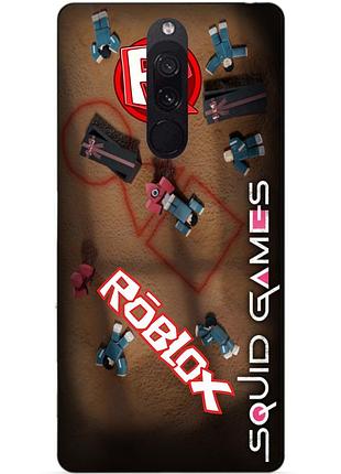 Силиконовый бампер чехол для xiaomi mi 9t / mi 9t pro с рисунком roblox игра в кальмара роблокс