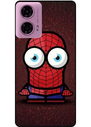 Силіконовий бампер чохол для motorola edge 50 fusion з малюнком міньйон людина-павук spider man
