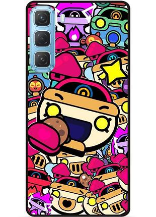 Силіконовий чохол бампер для infinix hot 60 pro plus (x6886) стікери бравл перл brawl