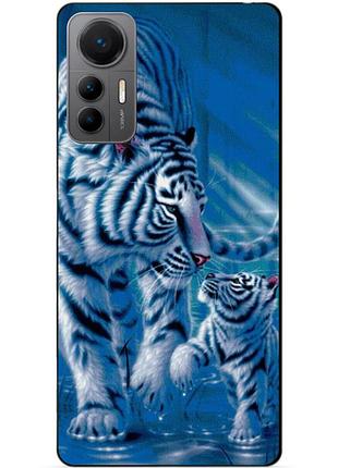 Силіконовий чохол бампер для xiaomi 12 lite з малюнком тигри