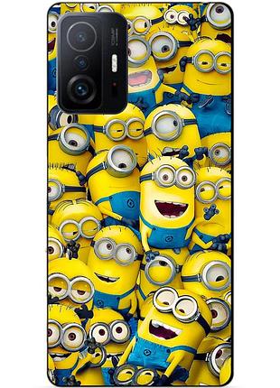 Силиконовый бампер чехол для xiaomi 11t с рисунком миньоны minion