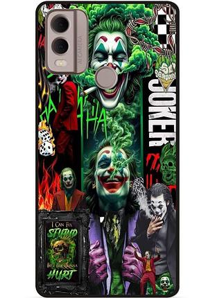 Чехол силиконовый бампер для nokia c21 plus с рисунком joker джокер харли квинн