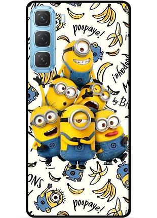 Силиконовый бампер чехол для infinix hot 60 pro plus (x6886) с рисунком minion миньоны