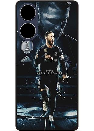Силиконовый чехол бампер для oppo a17 с рисунком sergio ramos серхио рамос