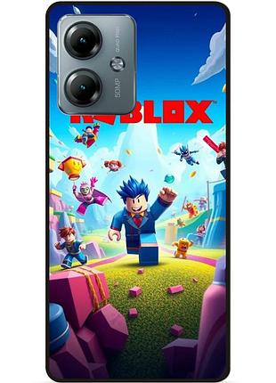 Силиконовый чехол для motorola moto g14 с рисунком roblox игра в кальмара роблокс