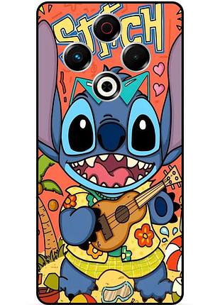 Чехол силиконовый бампер для tecno spark 30 (kl6) с картинкой стич stitch