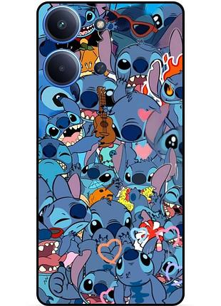 Силиконовый бампер чехол для xiaomi redmi 15c с картинкой стич stitch