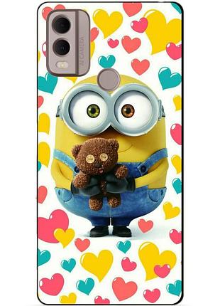 Силиконовый бампер чехол для nokia c21 plus с рисунком миньон боб minion