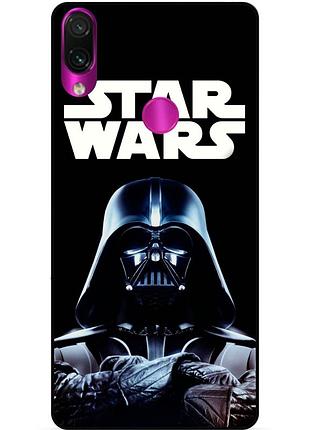Силиконовый бампер чехол для xiaomi redmi note 7 с рисунком star wars звездные войны дарт вейдер