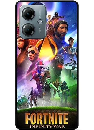 Силиконовый чехол бампер для motorola moto g14 с рисунком fortnite фортнайт
