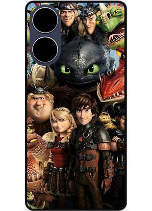 Силиконовый чехол для oppo a60 с рисунком как приручить дракона
