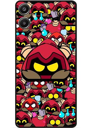 Силиконовый бампер чехол для samsung a05 стикеры бравл r-t brawl