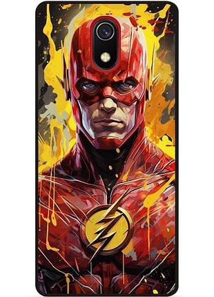 Чехол силиконовый бампер для samsung j3 j330 с рисунком flash marvel человек молния