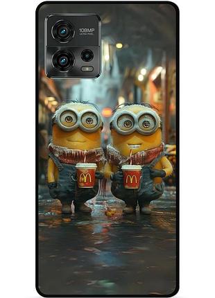 Силиконовый чехол бампер для motorola moto g72 с картинкой миньоны minion
