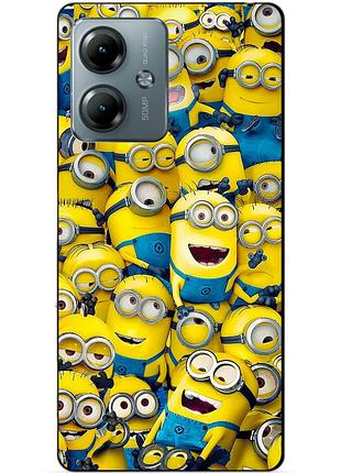 Силіконовий чохол бампер для motorola moto g54 з малюнком міньйони minion