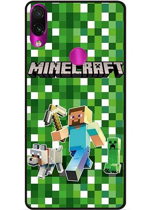 Силіконовий чохол бампер для huawei p smart 2019 стів minecraft кріпер майнкрафт